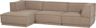 WOOOD Manu Chaise Longue Bank Links - Teddy - Taupe - 73x286x160