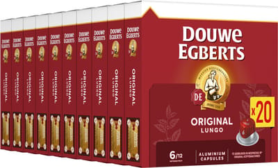 Douwe Egberts Lungo Original Koffiecups - Intensiteit 6/12 - 10 x 20 capsules