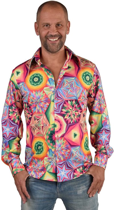 Magic Design Verkleedshirt Disco Polyester Maat S/m