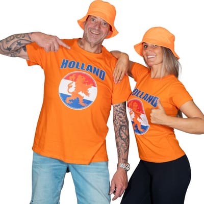 T shirt Nederland heren - EK WK voetbal - Olympische spelen - oranje shirt - supporter shirt Holland - Nederlands elftal - XXS