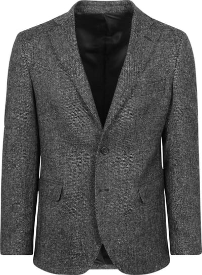 Suitable Birds Eye Colbert Merinowol Antraciet - Maat 52 - Heren blazer