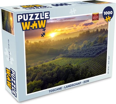Puzzel Toscane - Landschap - Zon - Legpuzzel - Puzzel 1000 stukjes volwassenen