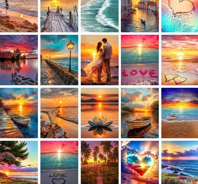 New Age Devi - Krachtige Diamant Painting - Love Beach - 25x25 cm