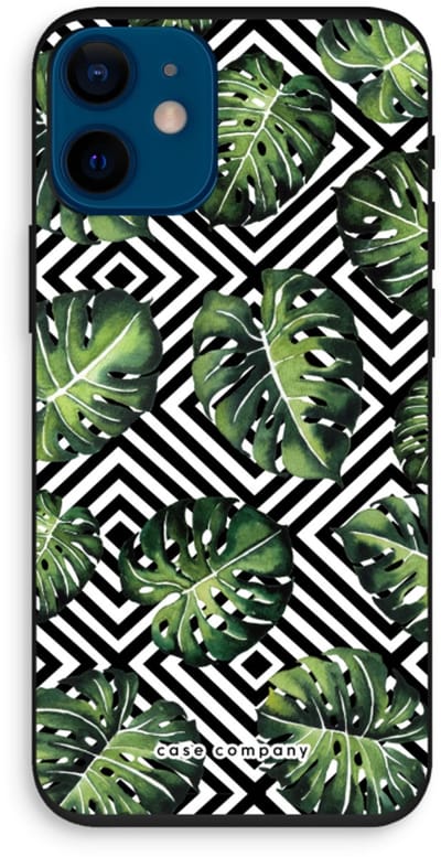 Case Company® - Hoesje geschikt voor iPhone 12 mini hoesje - Geometrische jungle - Biologisch Afbreekbaar Telefoonhoesje - Bescherming alle Kanten en Schermrand