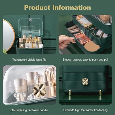 Multifunctionele make-upkoffer stofdicht met opbergdozen voor cosmetica, huidverzorging en sieraden