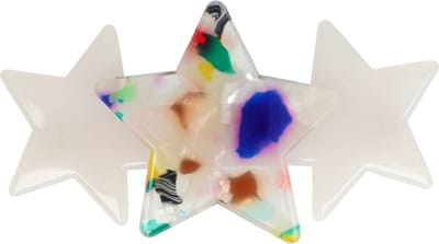 Haarsoires Haarspeld Patentspeld 7cm - Sterren – Marmer Patroon – Anti-slip – Wit Multicolor - Haarspelden voor Dames - Haarklem - Haarclip - Haaraccessoires - Hair Clip - Decoratieve Haaraccessoire