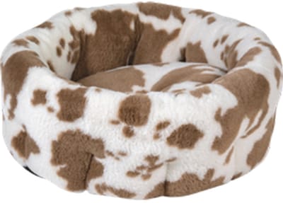 Animal Boulevard Ab10752 - Manden En Kussens - Hond - Ab Cow Plush Hoge Mand Wit/mokka-s 60x60x24cm - Maat: S
