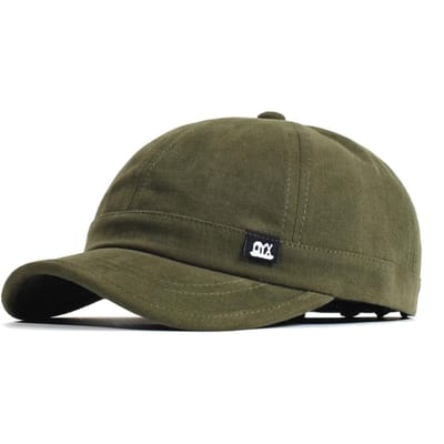 Vintage korte rand baseball cap katoen mannen vrouwen zachte papa hoed verstelbare trucker stijl laag profiel caps Adjustable 56-59 cm legergroene kleur