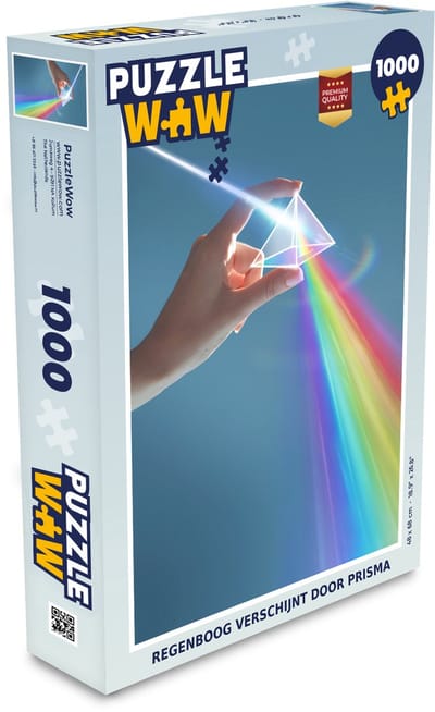 Puzzel Regenboog verschijnt door prisma - Legpuzzel - Puzzel 1000 stukjes volwassenen