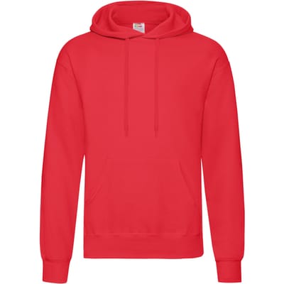 Fruit of the Loom Lichtgewicht uniseks Adult Polycotton Hoodie (Rood)