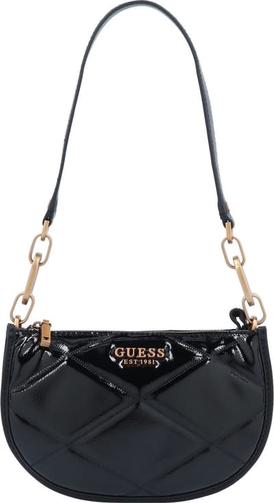 GUESS Schoudertas Cilian Top Zip Saddle Bag Black Zwart