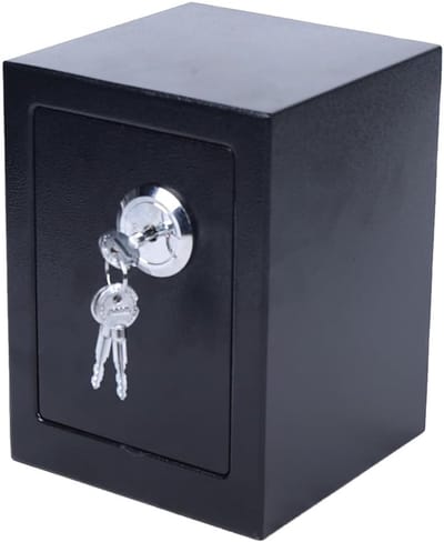 Wandkluis - Kluisje - Veilig Opbergen - Robuust Staal - 17 x 23 cm - Zwart