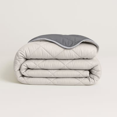 Y-NOT - Dekbed Zonder Overtrek 140x220 - All Season - Zacht & Wasbaar - Offwhite/Grijs