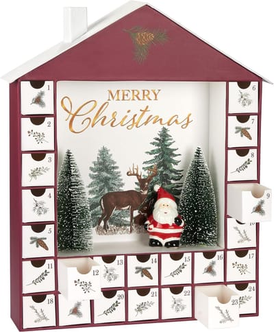 BRUBAKER Adventskalender om Zelf te Vullen - DIY-Kerstkalender met Keramische Kerstman