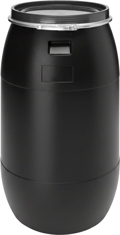 Garronda Regenton 220L kunststof vat regenwatertank van HDPE voor tuin - GD-0078 zwart