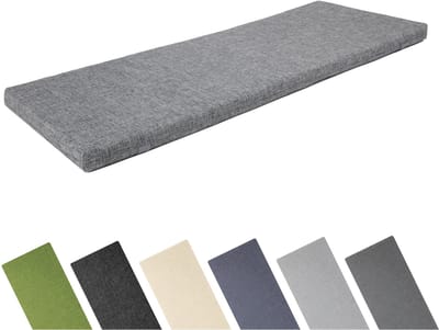 Garronda Bankkussen 100x40 cm – 4 cm dik – Waterafstotend & UV-bestendig – Grijs GD-AM-Dino