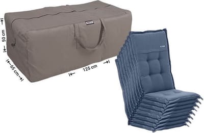Raffles Covers Tuinkussenhoes / Kussentas - 125 x 65 H: 50 cm - RSB1256550 - Waterafstotend - Ademend - UV-bestendig - Opberghoes tuinkussens