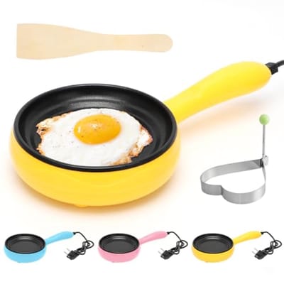Multifunctionele elektrische braadpan 220V - Mini braadpan met anti-aanbaklaag en houten spatel