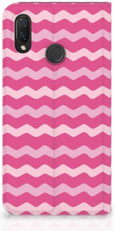 Huawei P Smart Plus Hoesje met Magneet Waves Pink