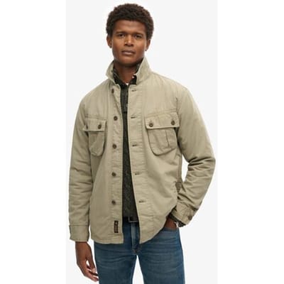 Superdry Militaire Overshirtjas Khaki Grootte: L