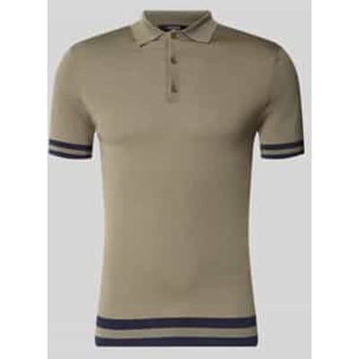 Slim fit Poloshirt van Mix van lyocell en zijde
