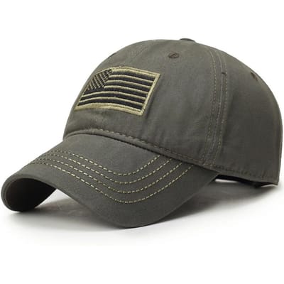 Unisex Vlag van de Verenigde Staten Borduurwerk Baseballpetten Lente Herfst Buiten Verstelbaar Casual Petten Zonbescherming Pet gray