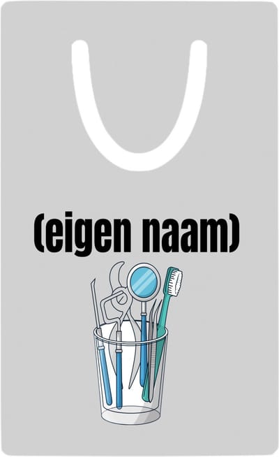Hacebo® - tandarts materiaal met eigen naam metalen boekenlegger - Tandarts - mondhygiënisten/tandartsen - iemand die tandarts is of mondhygiënist - verjaardag - cadeau - kado - geschenk Bladwijzer boekenleggers - 7.6 cm x 5cm