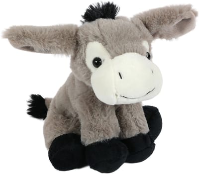 PIA Soft Toys - Pluche Knuffeldier - Ezel - zittend - 17 cm