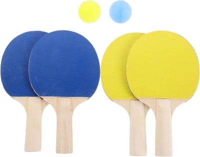 Kinder Tafeltennis Set - Peddels Ballen - Buiten Training - Ergonomisch Lichtgewicht - 25.30X14.70X2.30CM - Diverse Kleuren