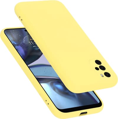 Cadorabo Hoesje geschikt voor Motorola MOTO G22 in LIQUID GEEL - Beschermhoes gemaakt van flexibel TPU silicone Case Cover