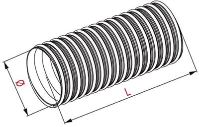 Hittebestendige flexibele aluminium buis 4,33 inch / 110 mm voor luchtkanalen