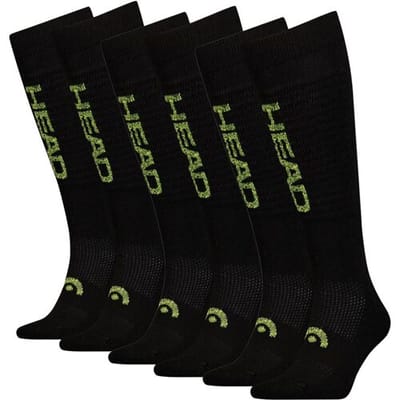 HEAD Skisokken Unisex Logo Kneehigh 6-pack Black Combo-35/38
