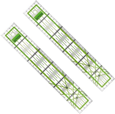 2 Stuks Rechte en Diagonale Meetlat voor Naaien, Knippen en Quilten - 30x5 cm