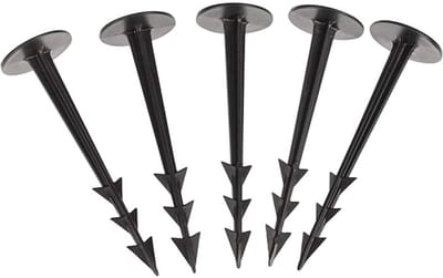 GTB® Gronddoekpennen - Worteldoek Pennen - Zwart - 13cm x 4cm x 1cm