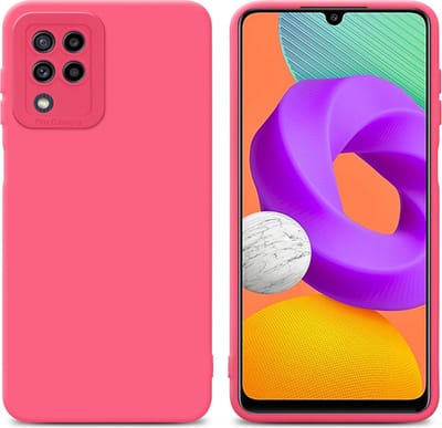 Cadorabo Hoesje geschikt voor Samsung Galaxy M22 / M32 4G in FLUID ROOD - Beschermhoes gemaakt van flexibel TPU silicone Cover Fluid Case