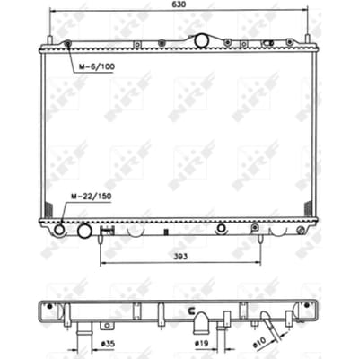Radiator, motorkoeling NRF 509518