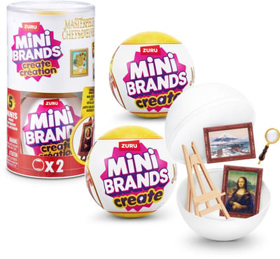 ZURU MinI Brands Create - Mini Masterpieces Series 1 - Kunst en schilderijen - 2 Pack