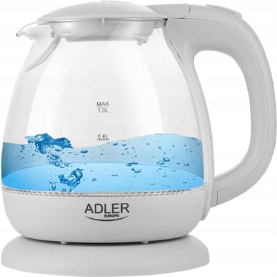 Elektrische glazen waterkoker Adler AD 1283 1,0 L 1100 W LED Grijs