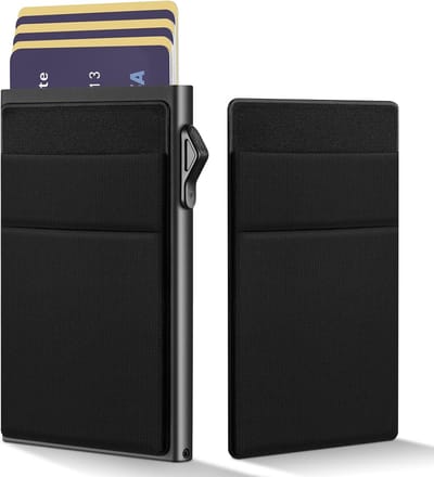 Stijlvolle Aluminium Pop-Up Creditcardhouder met RFID-Blokkering - Compact en Veilig
