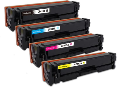 Multipack Geschikt voor HP 410A / CF410A / 410 | 4 kleuren Geschikt voor HP Color LaserJet Pro M452DN - M452NW - M470 - MFP M377DW - M477FDN - M477FDW - M477FNW - Toners - cartridges - cartridge