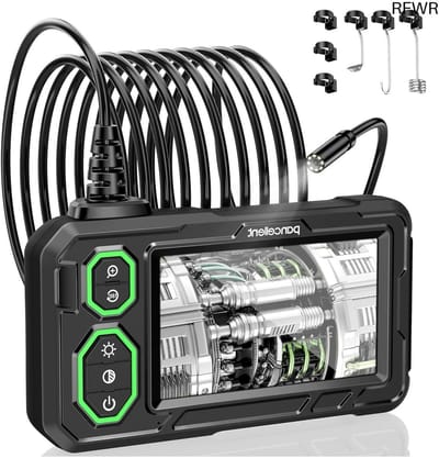 RFWR® Industriële endoscoop camera 4,3 inch IP67 waterdichte borescope met 1920P HD beeld en 5 m semi-stijve kabel