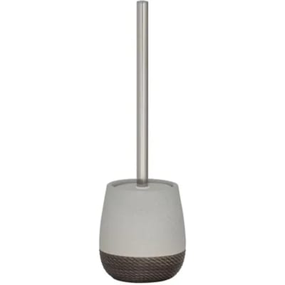 Sealskin Wc-borstel Met Houder Braid - Keramiek - Vrijstaand - Met Klep - Lichtgrijs