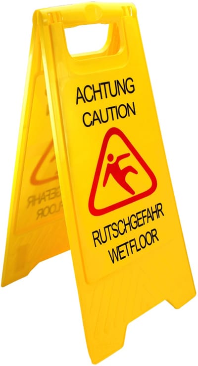peggy perfect waarschuwingsschild achtung slipgefahr geel