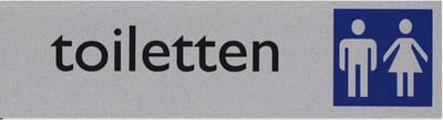 Posta - Infobord pictogram toiletten dames/heren 165x44mm