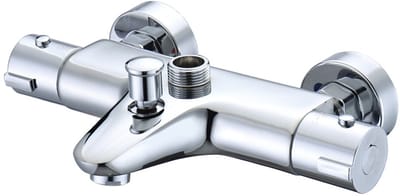 KZQ Thermostatische douche-badmengkraanset, badkamerkraan, warm- en koudwaterkraan, badkraan