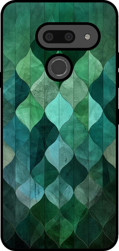 Smartphonica Telefoonhoesje Geschikt voor LG G8 ThinQ met groene bladeren opdruk - TPU backcover case green leaf design - Groen geschikt voor LG G8 ThinQ