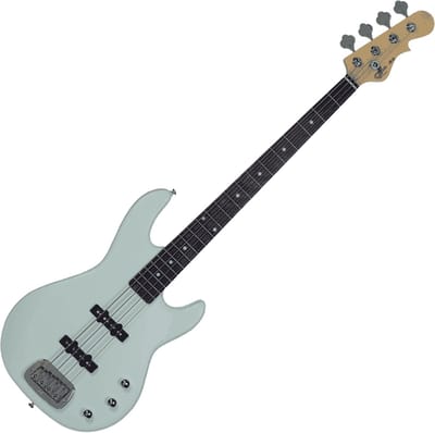 G&L Tribute JB-2 bas gitaar Sonic Blue 4-snarig