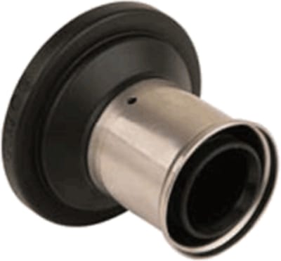 Henco Super Size Rechte Persverloopkoppeling - 75 mm x 50 mm - Kunststof PVDF met RVS Hulzen - Model 8HNA-PK50