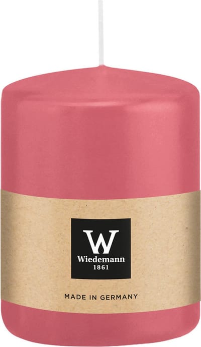 Wiedemann Cilinderkaars/stompkaars - roze - 6 x 8 cm - 29 branduren - zuilkaarsen