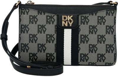 DKNY Nuri Schoudertas Leer 22 cm - Dames - black logo- black